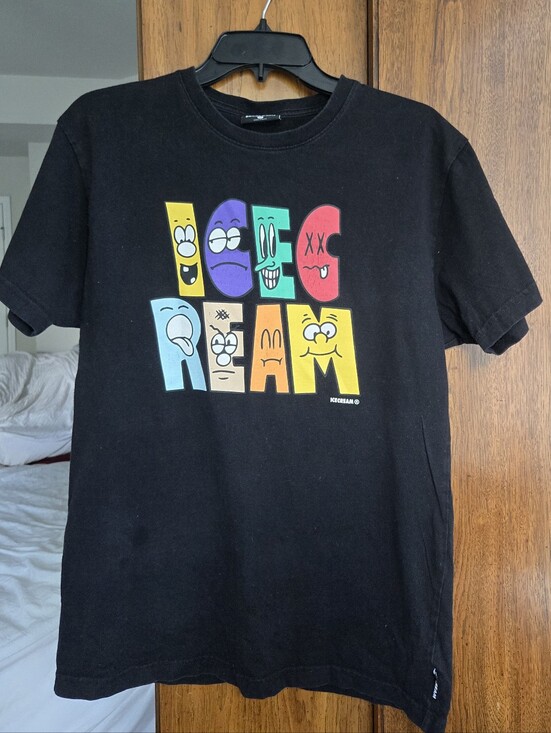 Icecream Other - Icecream Black Tee with Multicolor Letter Faces